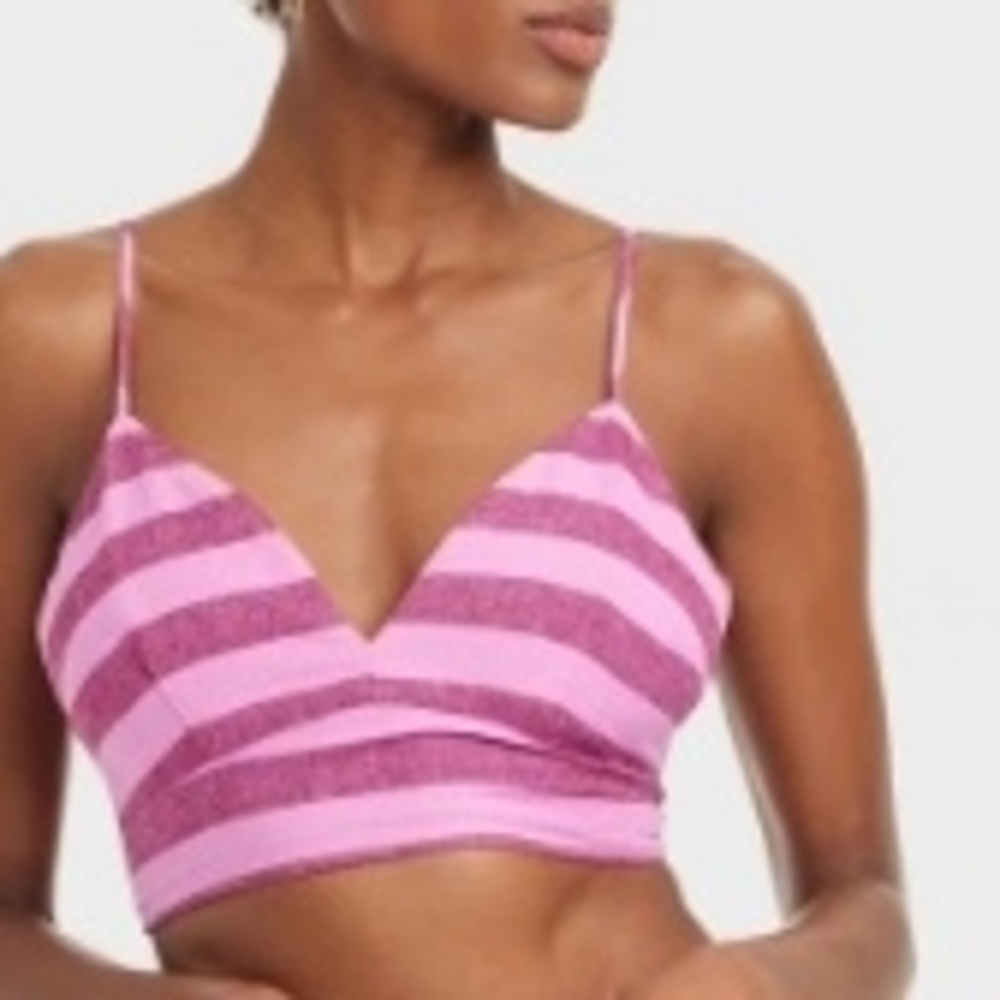 Pink and Purple Striped Bralette